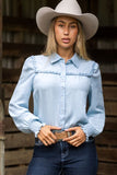 Pure Western Womens Daniela Long Sleeve Shirt [sz:8]