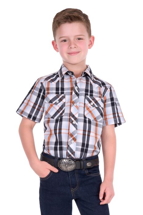 Pure Western Boys Terry Ss Shirt [sz:4]