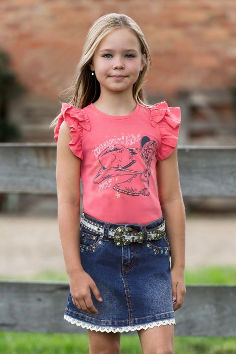 Pure Western Girls Alira Ss Tee [sz:4]
