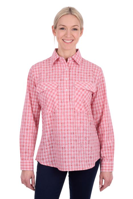 Hard Slog Wmns Raquel 1/2 Plkt Ls Shirt [sz:12]