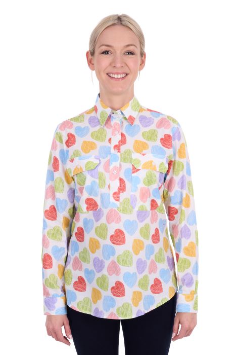 Hard Slog Wmns Polly 1/2 Plkt Ls Shirt [sz:10]