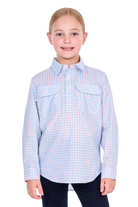 Hard Slog Kids Lillia 1/2 Plkt Ls Shirt [sz:4]