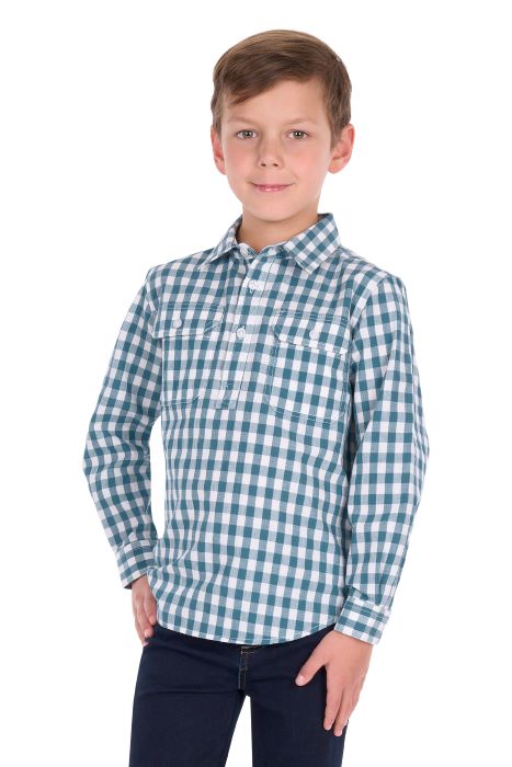 Hard Slog Kids River 1/2 Plkt Ls Shirt [sz:4]