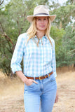 Thomas Cook Womens Eliza Ls Shirt - Pale Turquoise [sz:8]