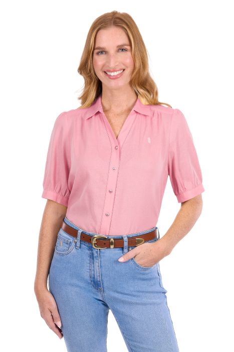 Thomas Cook Womens Colette Ss Shirt - Rose Pink [sz:8]