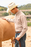Wrangler Mens Flex 1pkt Ls Shirt - Sand [sz:l]