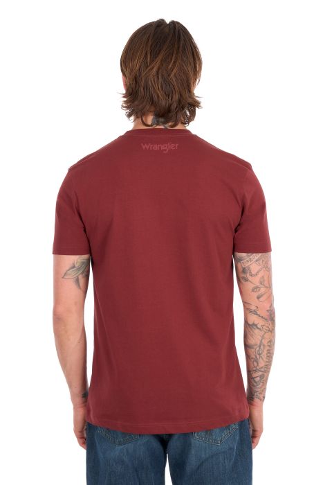 Wrangler Mens Chase Ss Tee - Cognac [sz:m]