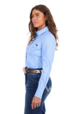 Wrangler Womens Hazel Ls Shirt - Blue [sz:8]