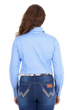 Wrangler Womens Hazel Ls Shirt - Blue [sz:8]