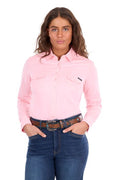 Wrangler Womens Hazel Ls Shirt - Blush [sz:10]
