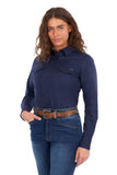 Wrangler Womens Hazel Ls Shirt - Navy [sz:8]