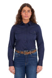 Wrangler Womens Hazel Ls Shirt - Navy [sz:8]