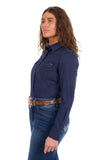 Wrangler Womens Hazel Ls Shirt - Navy [sz:8]
