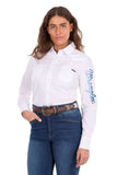 Wrangler Womens Hazel Logo Ls Shirt - White [sz:10]