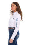 Wrangler Womens Hazel Logo Ls Shirt - White [sz:10]