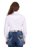 Wrangler Womens Hazel Logo Ls Shirt - White [sz:10]