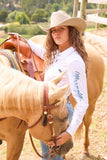 Wrangler Womens Hazel Logo Ls Shirt - White [sz:10]
