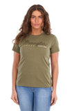 Wrangler Womens Lucy Ss Tee - Khaki Marle [sz:8]