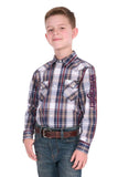 Wrangler Boys Shaun Logo Ls Shirt [sz:4]