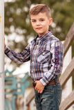 Wrangler Boys Shaun Logo Ls Shirt [sz:4]