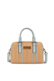Wrangler Boston Stitch Barrel Bag - Camel/blue