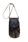 Wrangler Denim Pocket Fringe Bag - Chocolate