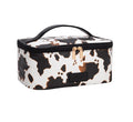Wrangler Travel Cosmetic Bag - Tan Cow Print
