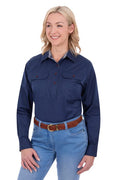 Thomas Cook Womens Stretch Drill Long Sleeve Shirt - Ink [sz:12]
