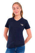 Bullzye Womens Belle V-neck Ss Tee [sz:12]