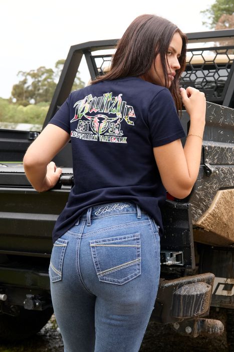 Bullzye Womens Belle V-neck Ss Tee [sz:12]