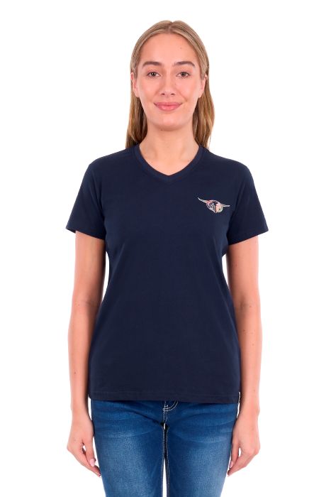 Bullzye Womens Belle V-neck Ss Tee [sz:12]