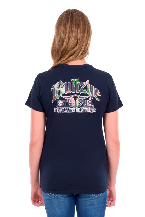 Bullzye Womens Belle V-neck Ss Tee [sz:12]