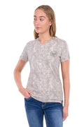Bullzye Womens Dusty V-neck Ss Tee [sz:8]