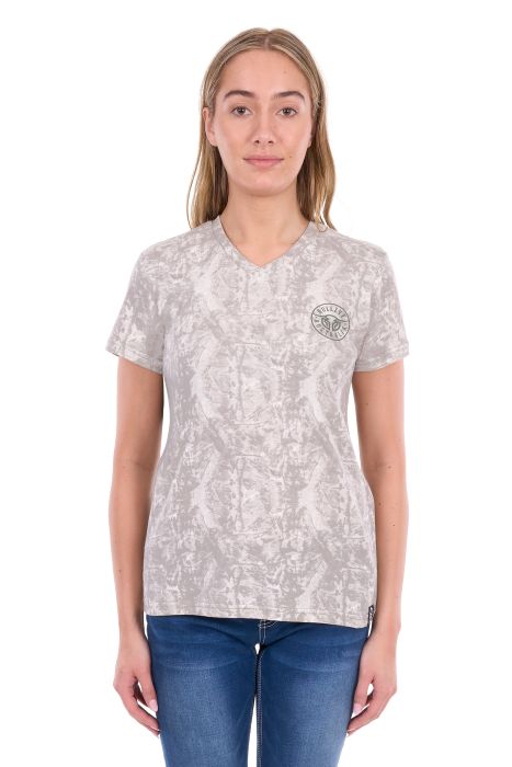 Bullzye Womens Dusty V-neck Ss Tee [sz:8]