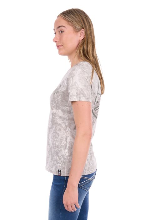 Bullzye Womens Dusty V-neck Ss Tee [sz:8]