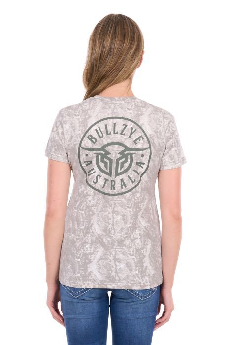 Bullzye Womens Dusty V-neck Ss Tee [sz:8]
