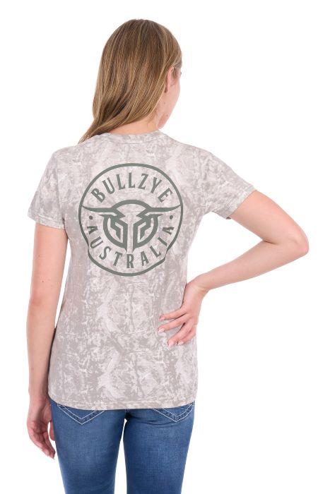 Bullzye Womens Dusty V-neck Ss Tee [sz:8]