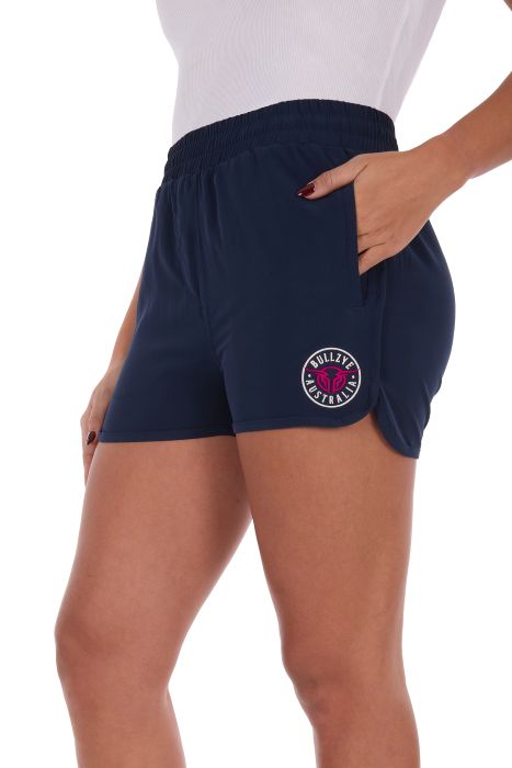 Bullzye Womens Addie Sports Short - Navy/ Hot Pink [sz:8]