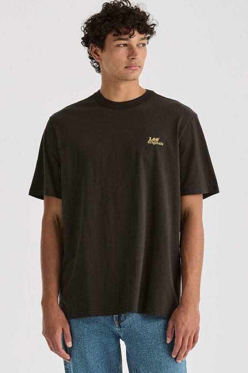 LEE ORIGINALS RELAXED MENS TEE - WORN BLACK [SZ:M]
