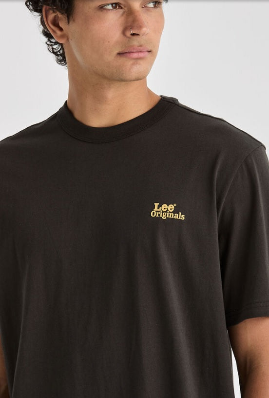 LEE ORIGINALS RELAXED MENS TEE - WORN BLACK [SZ:M]