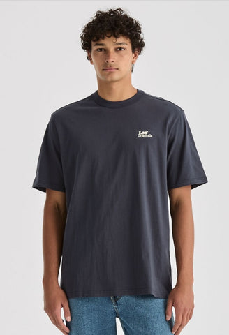 LEE ORIGINALS RELAXED MENS TEE - WASHED NAVY [SZ:S]