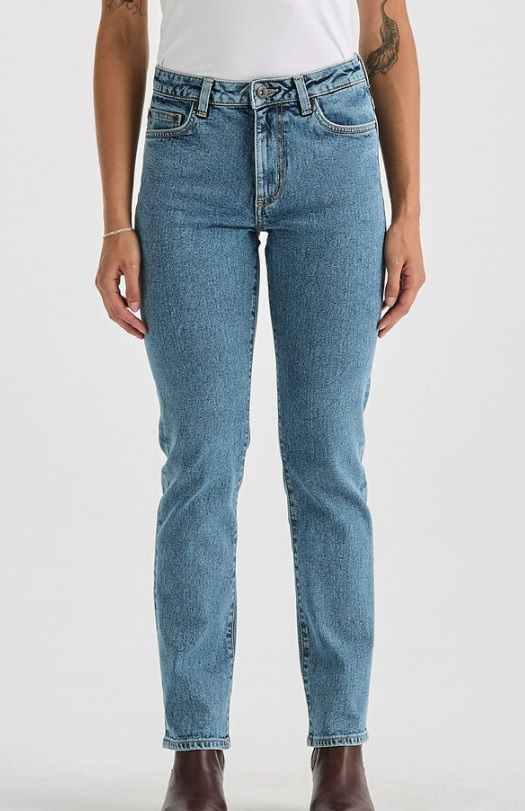 LEE LWM MID STRAIGHT WOMENS JEANS - BLUE STONE [SZ:5]