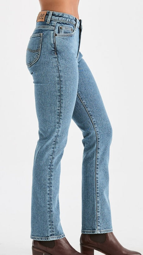 LEE LWM MID STRAIGHT WOMENS JEANS - BLUE STONE [SZ:5]