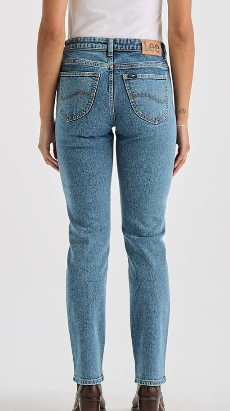 LEE LWM MID STRAIGHT WOMENS JEANS - BLUE STONE [SZ:5]