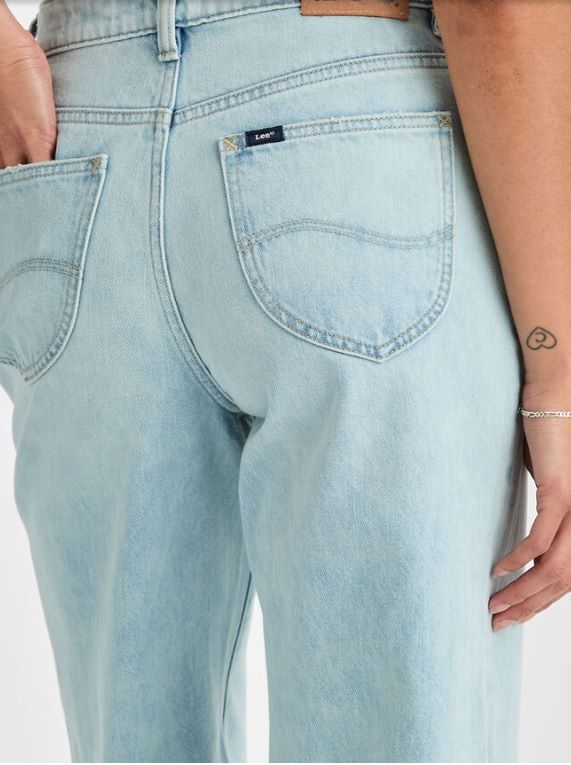 LEE LWM HIGH RISE WIDE LEG WOMENS JEANS - SOFT BLUE [SZ:6]