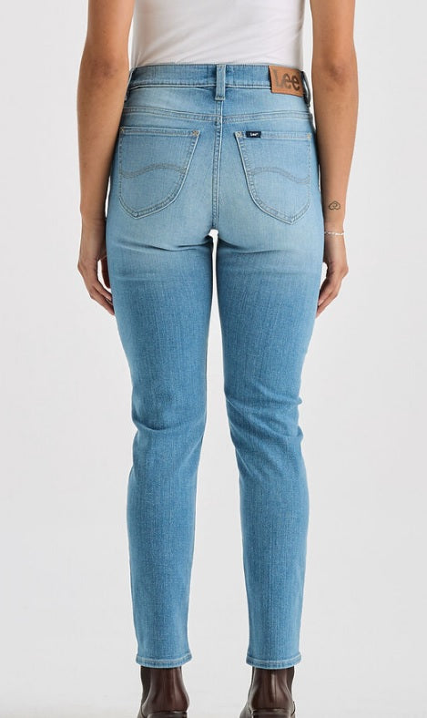 LEE LWM MID SLIM WOMENS JEANS - AUTHENTIC FADE [SZ:5]